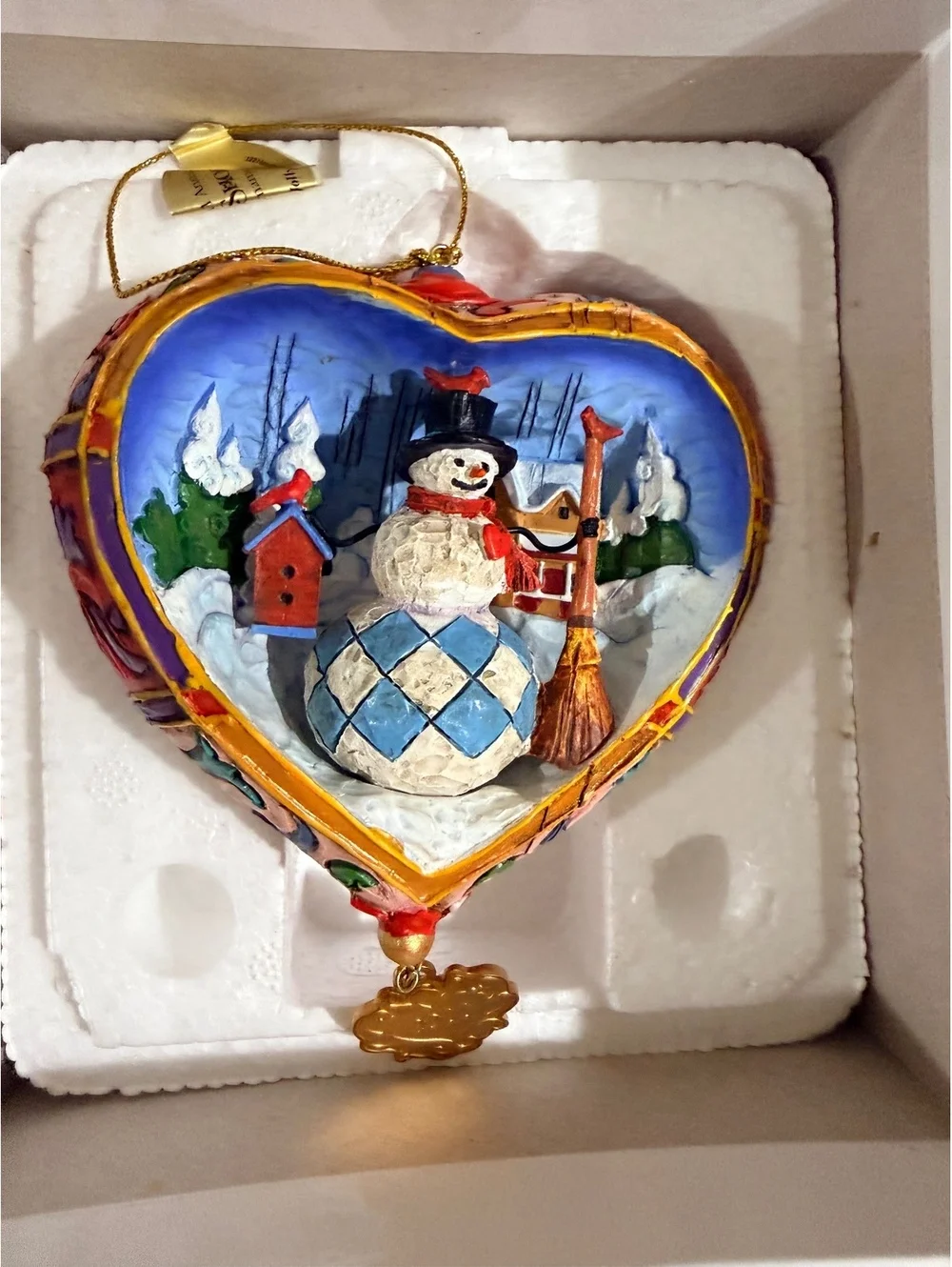 Set of 6 Annual Hand-Painted Jim Shore Christmas OrnamentsFrom Danbury Mint